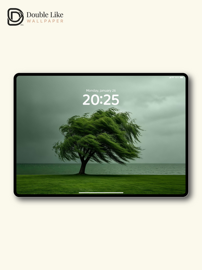 Moody Stormy Sky Lone Tree Landscape Aesthetic Wallpaper Pack [#LFHL30618]