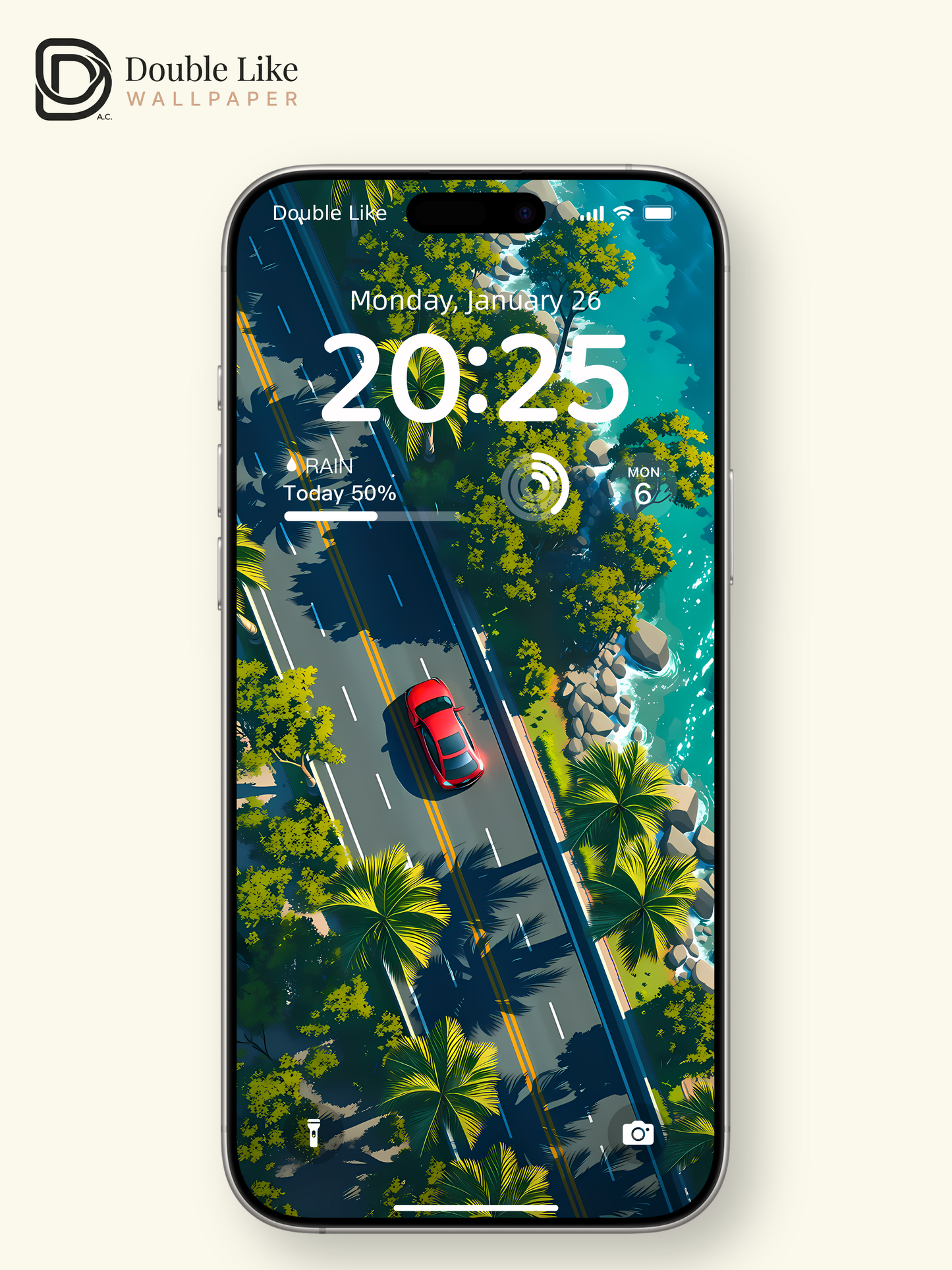 Aesthetic Coastal Drive Summer Road Trip Digital Art Wallpaper Pack [#LFHL1021]