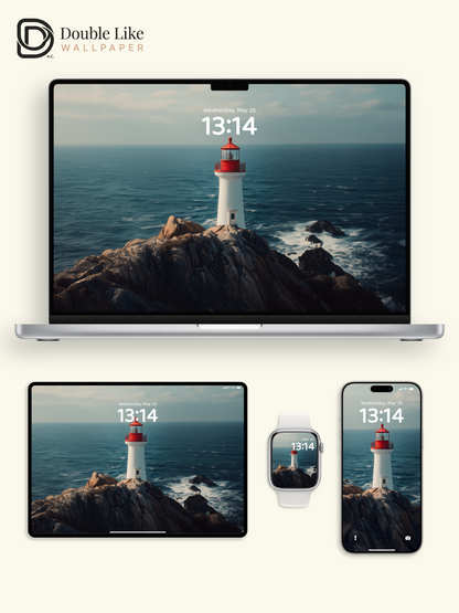 Lonely Coastal Lighthouse Ocean Landscape Wallpaper Pack [#ZJY536]