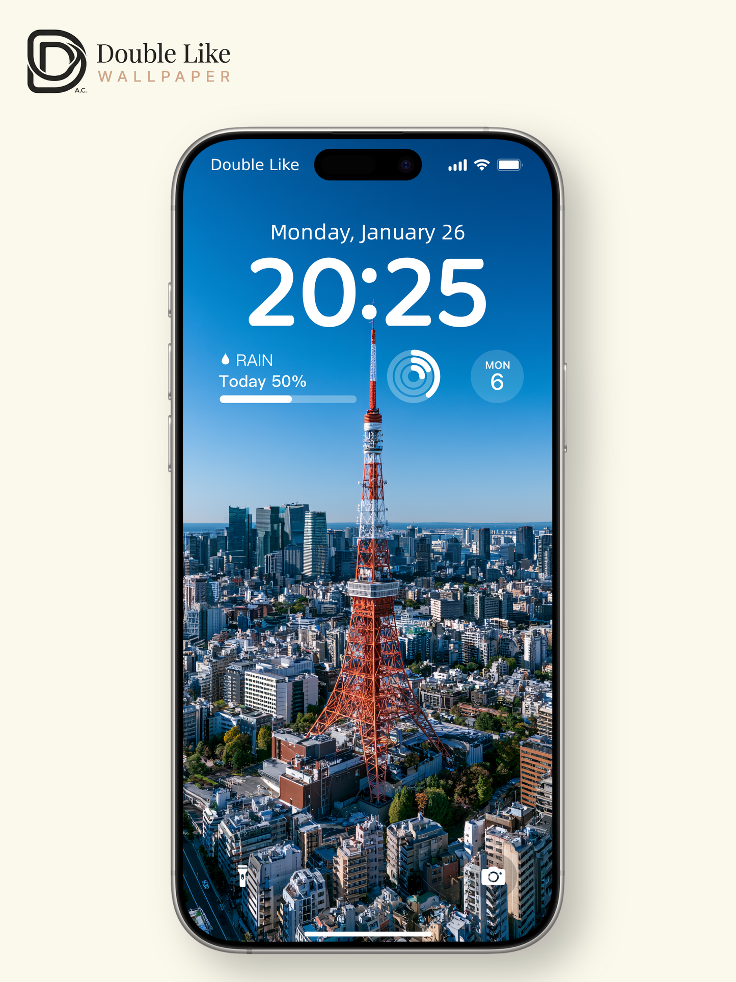 Tokyo Tower Skyline Daytime Blue Sky Aesthetic Wallpaper Pack [#JJ1374]