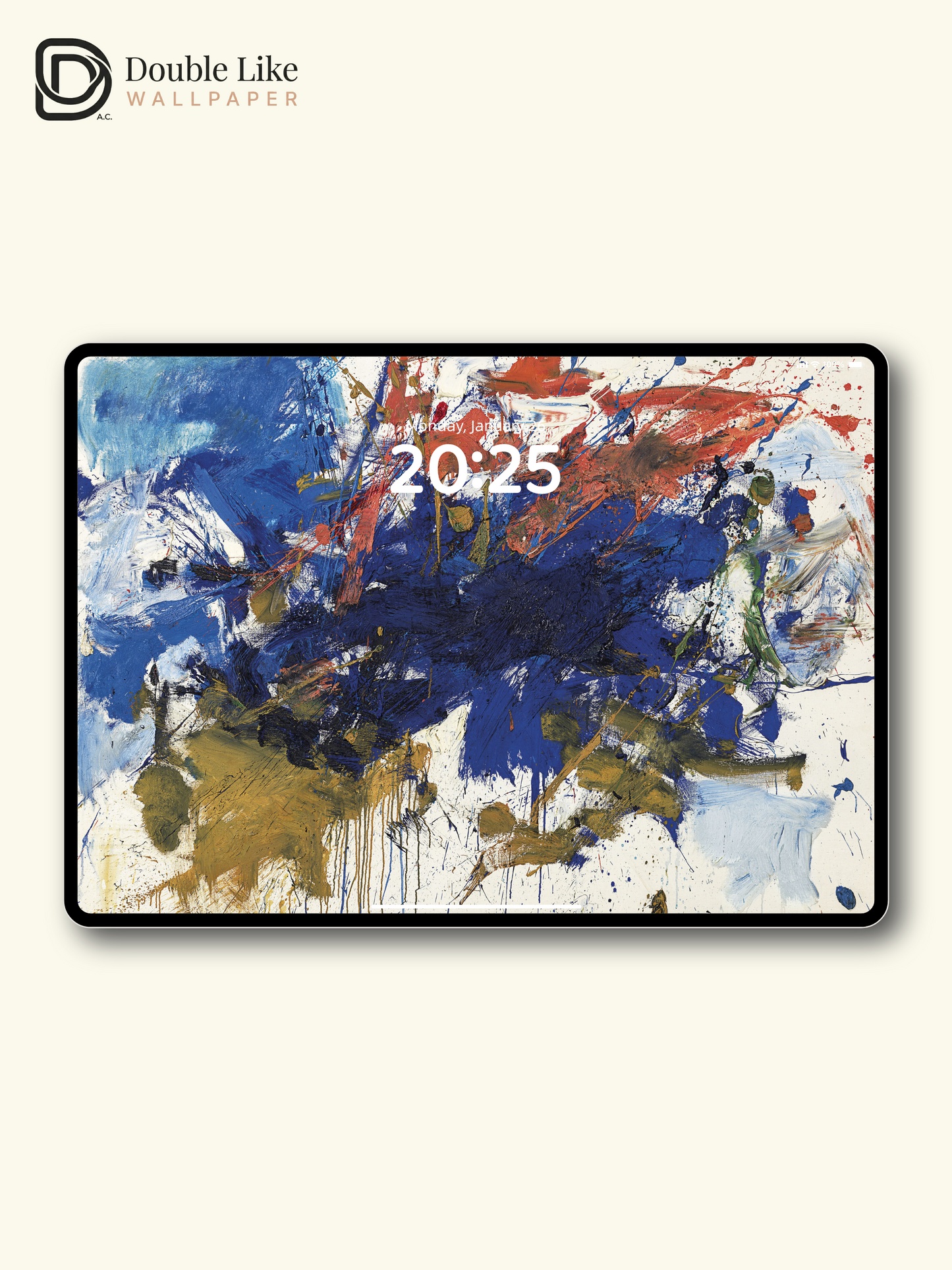Abstract Expressive Oil Painting Splash Blue Aesthetic Wallpaper Pack [#ZMY533]