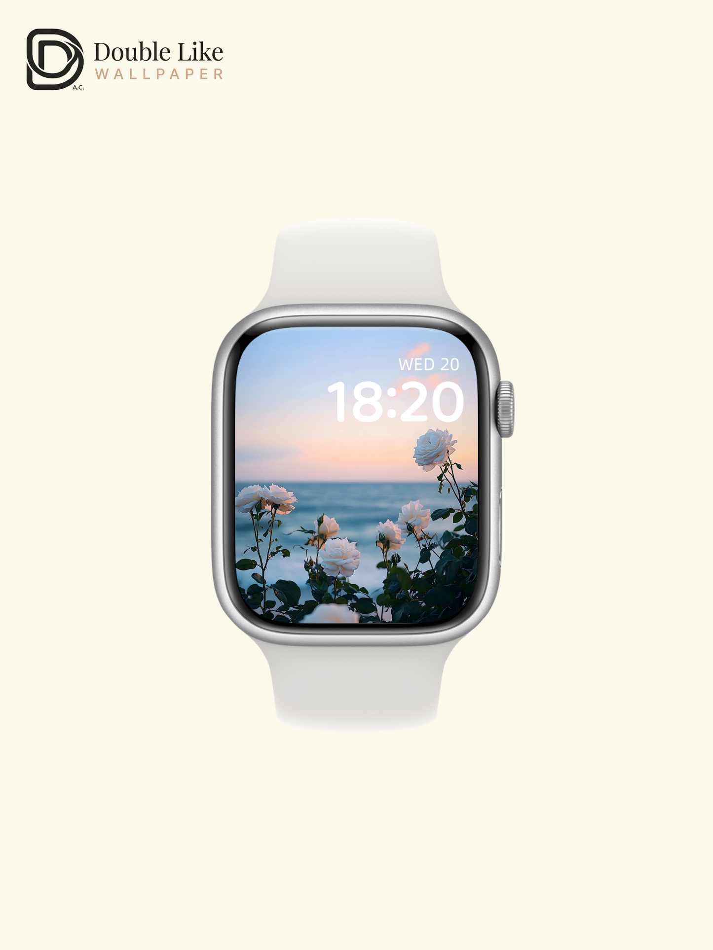 Romantic White Roses Pastel Ocean Sunset Lock Screen Wallpaper Pack [#ZJYX0441]