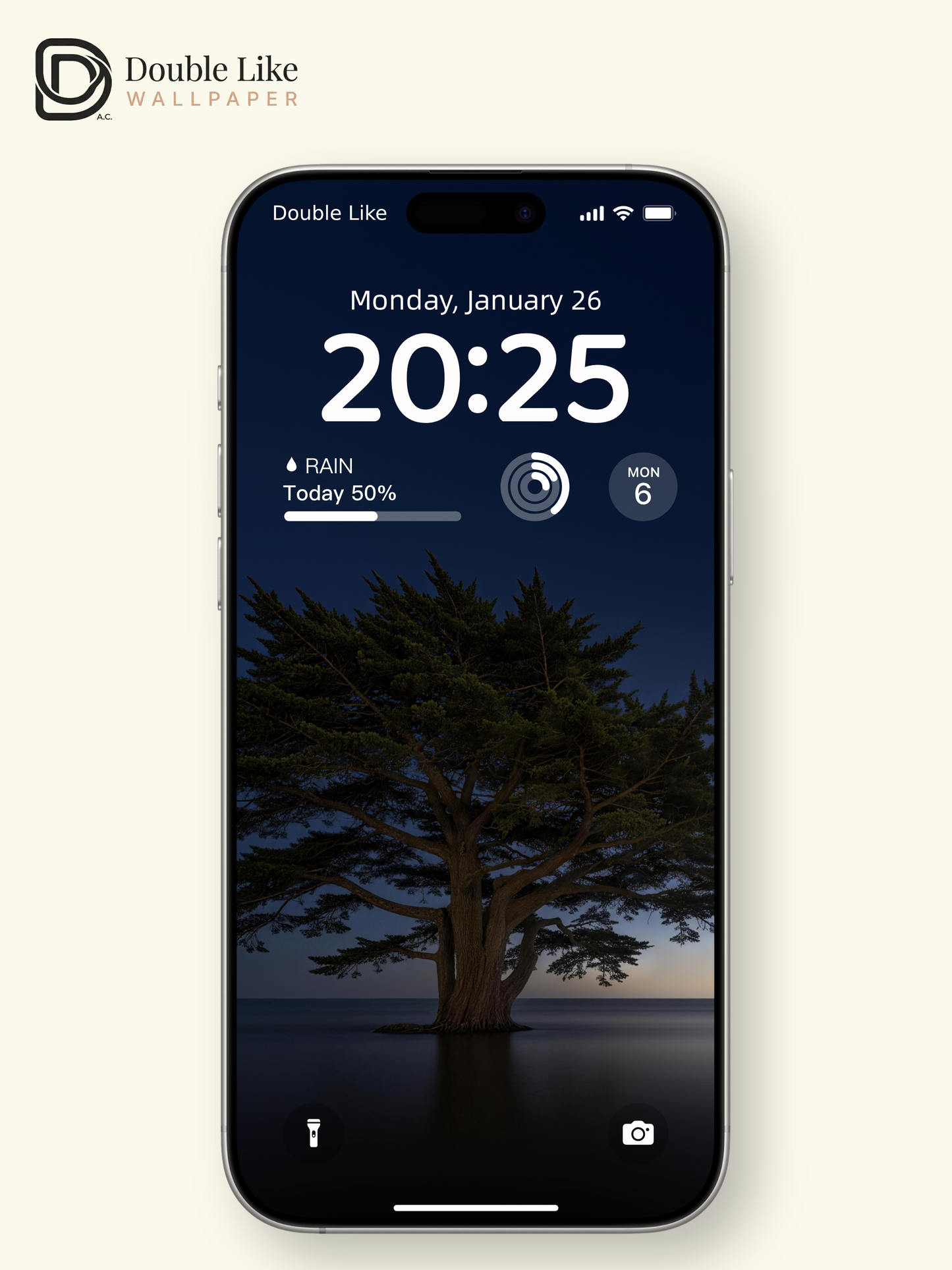 The Lone Tree at Dusk" Atmospheric Blue Hour Wallpaper Set  [#LFHL30516]