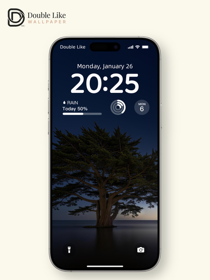 The Lone Tree at Dusk" Atmospheric Blue Hour Wallpaper Set  [#LFHL30516]