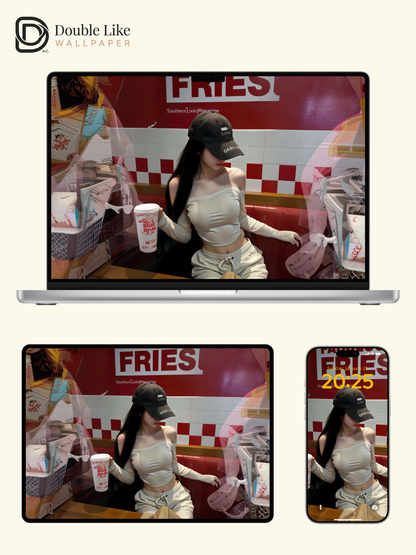 Happy Refuel Stop | Trendy Girl Wallpaper Pack [#gjc2606011]