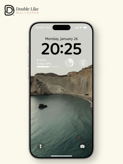 Morandi Coast Cliff Calming Landscape Wallpaper Pack [#ZMY368]
