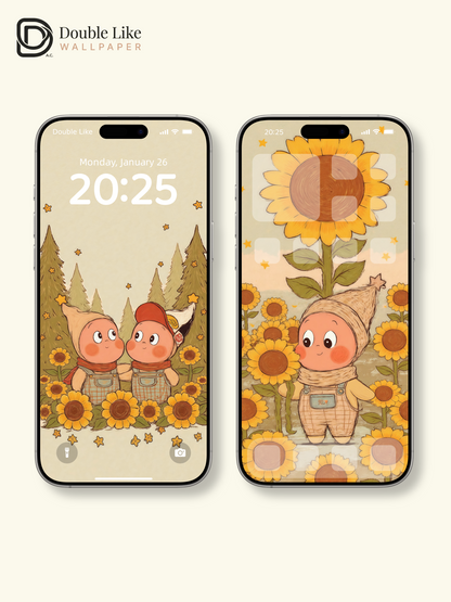 Little Sunflower Spirit| Cozy Healing Wallpaper Pack [#JJ198]
