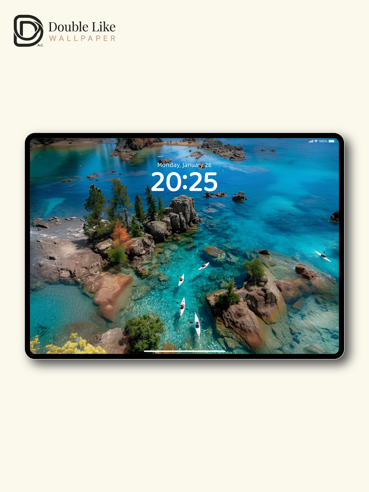 Crystal Clear Alpine Lake Kayak Adventure Aesthetic Wallpaper Pack [#JJ1327]