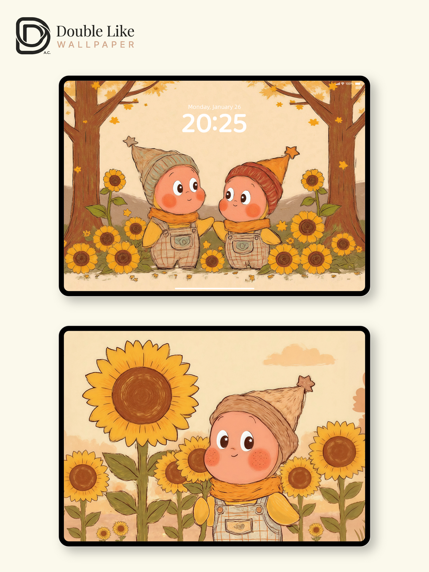 Little Sunflower Spirit| Cozy Healing Wallpaper Pack [#JJ198]