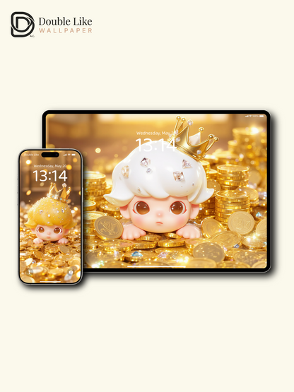 Starlight Prince · Lucky Coin Rain 💰✨ | Wealth Wallpaper [#JJ103]