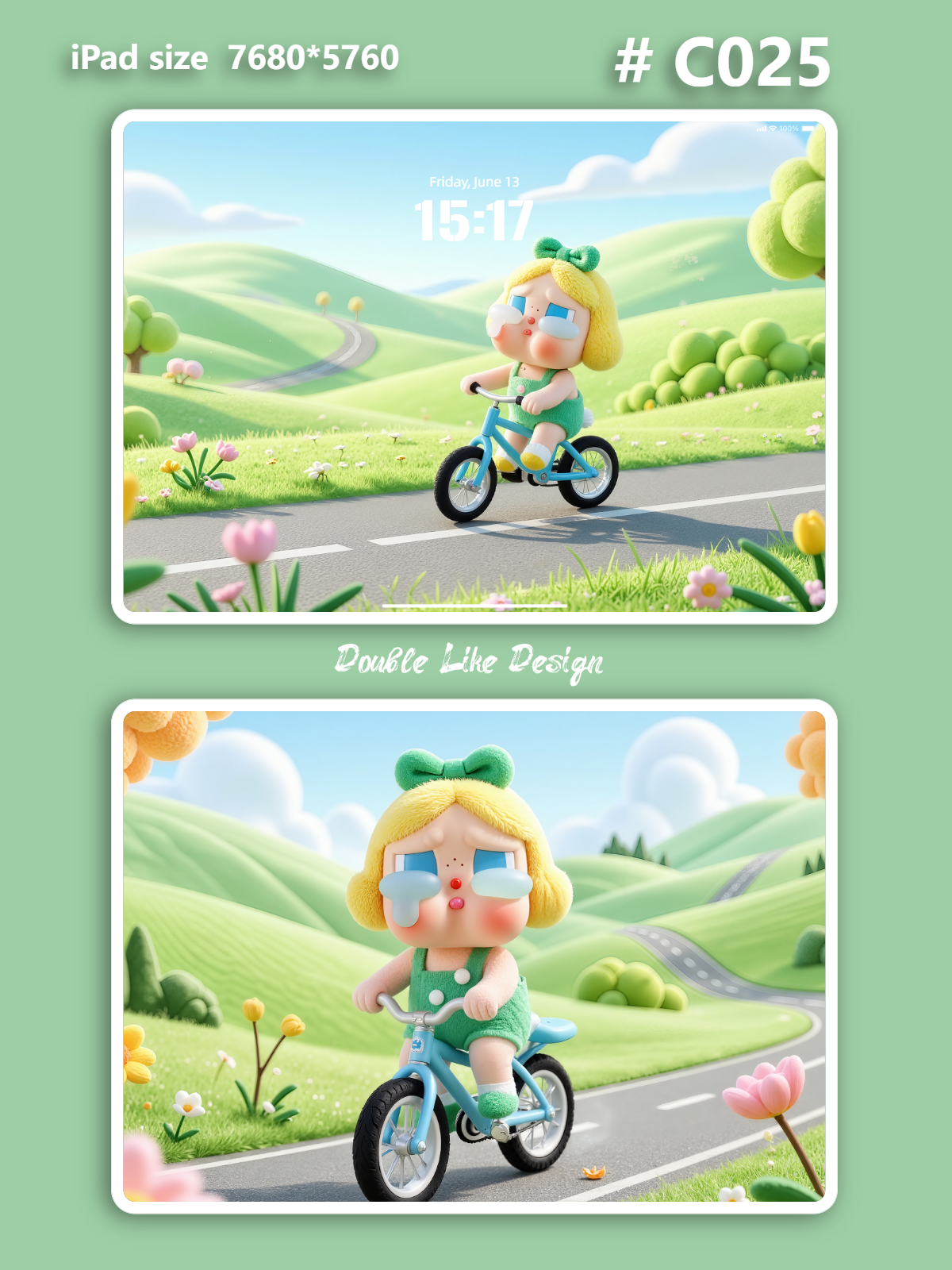 Riding Bicycle [#C025]