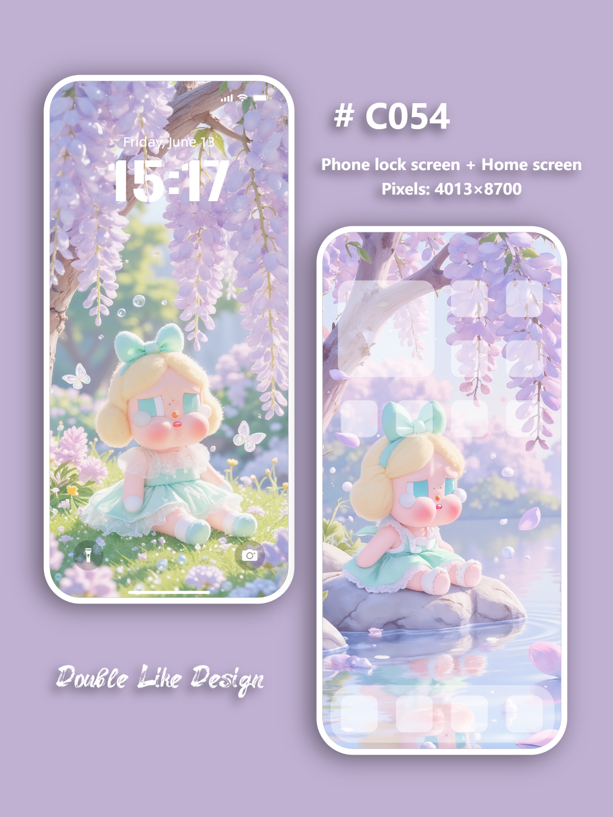 Lakeside Purple Flowers [#C054]