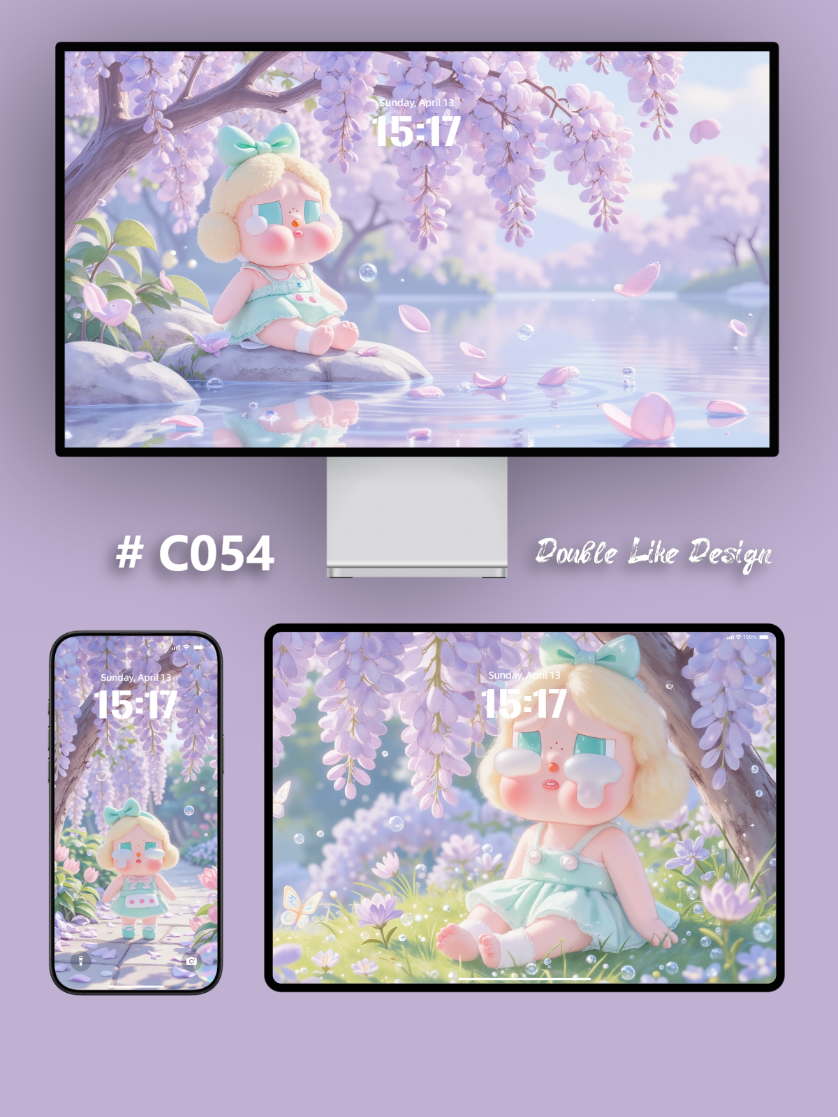 Lakeside Purple Flowers [#C054]