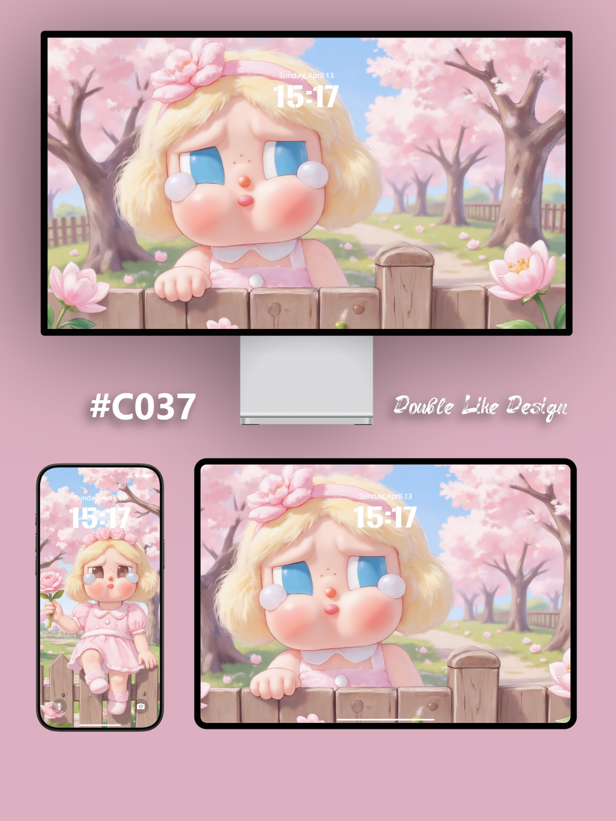 Pink Flowered Tree [#C037]