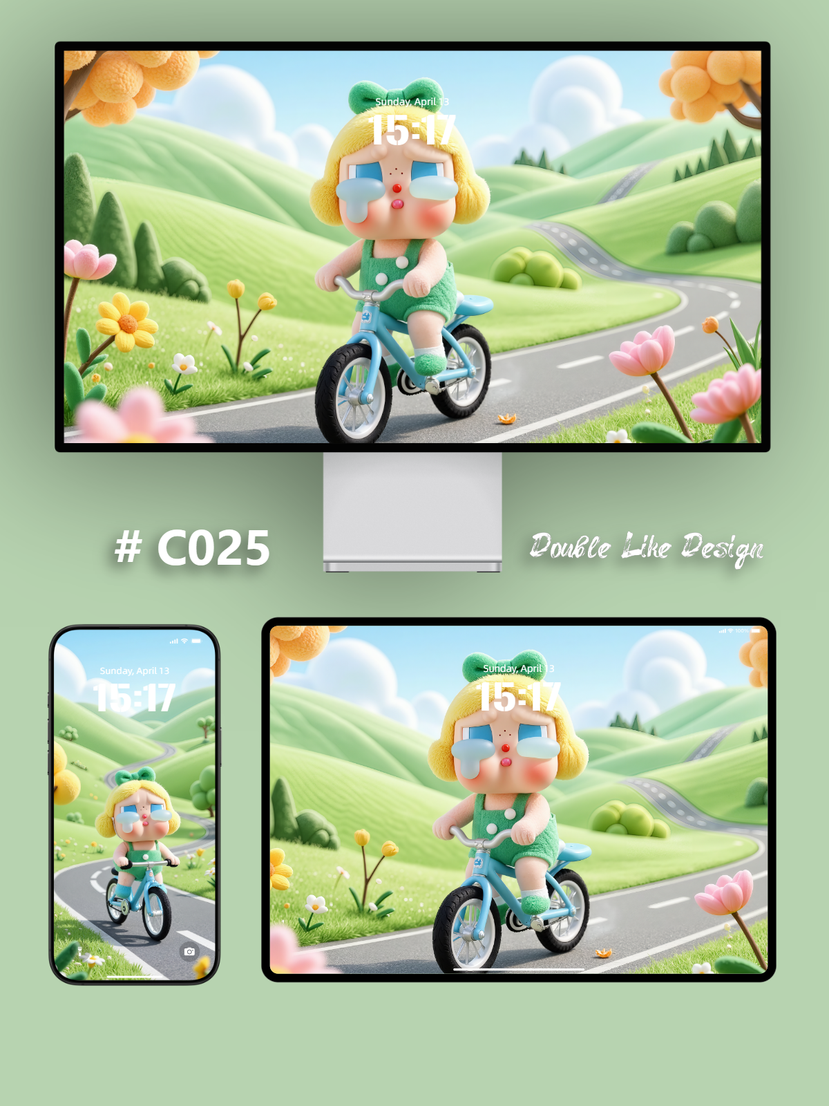 Riding Bicycle [#C025]