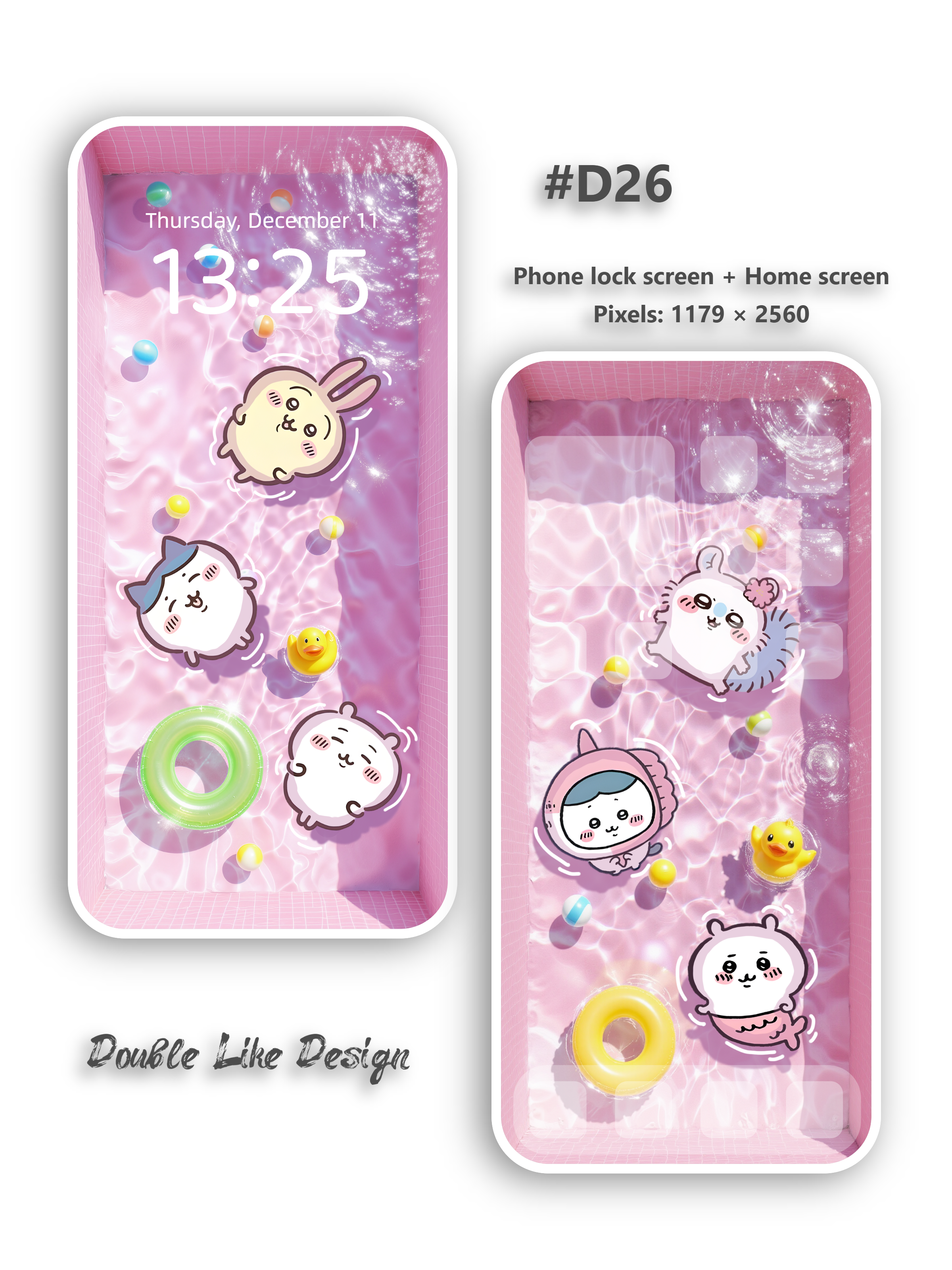 Pink Swimming Pool [#D26]