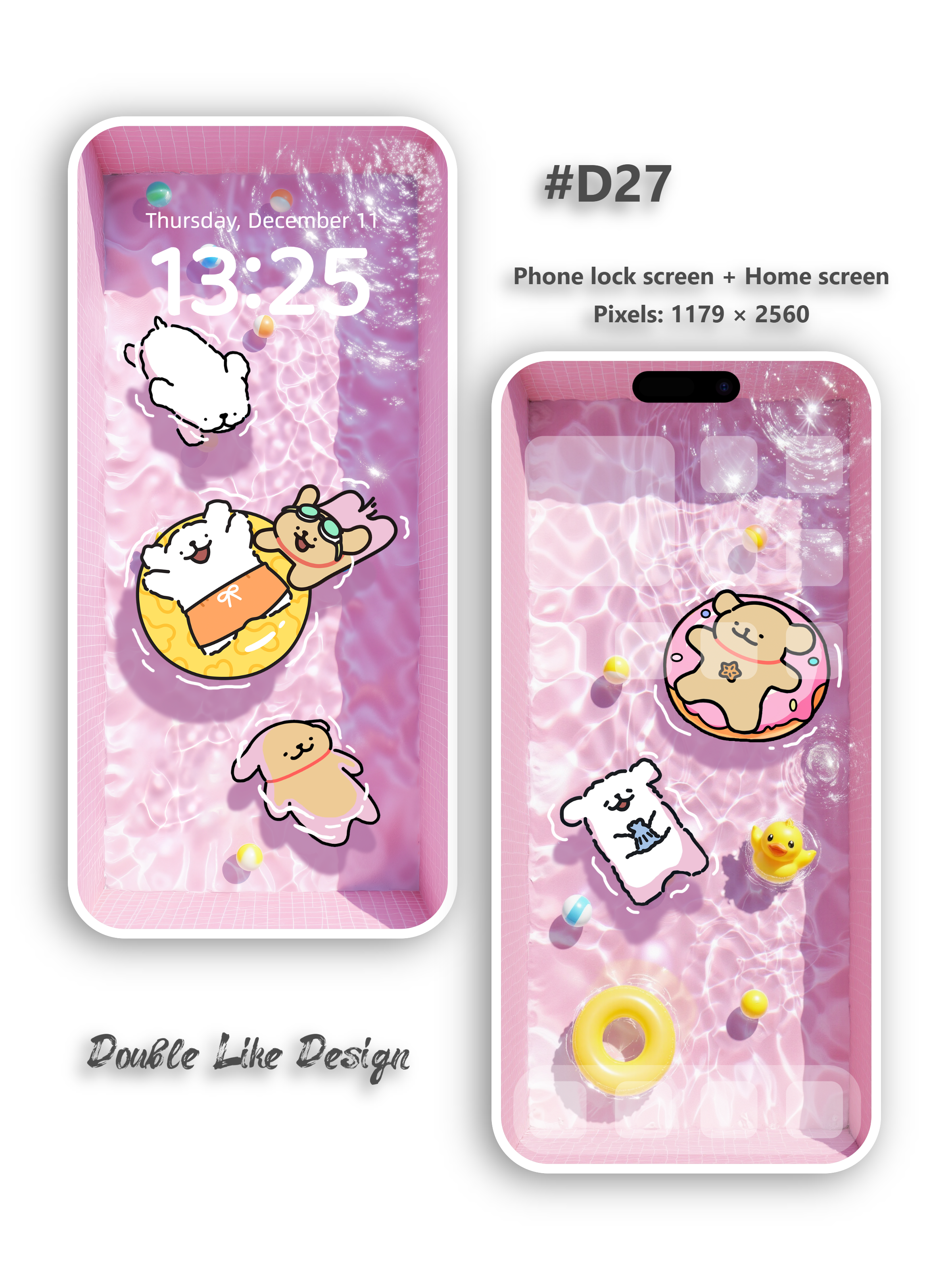 Pink Cool Swimming Pool [#D27]