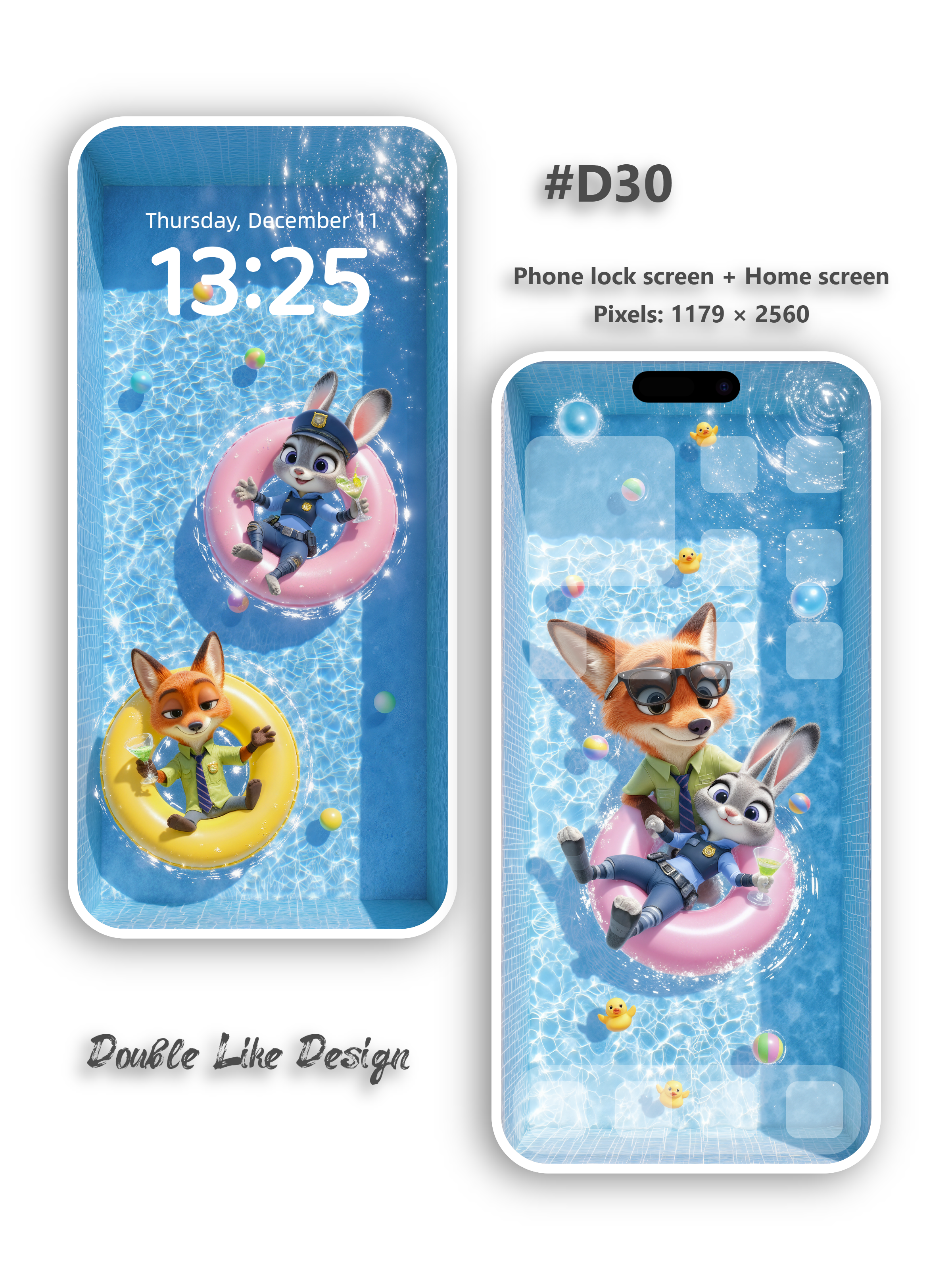 Relax on Swimming Pool [#D30]