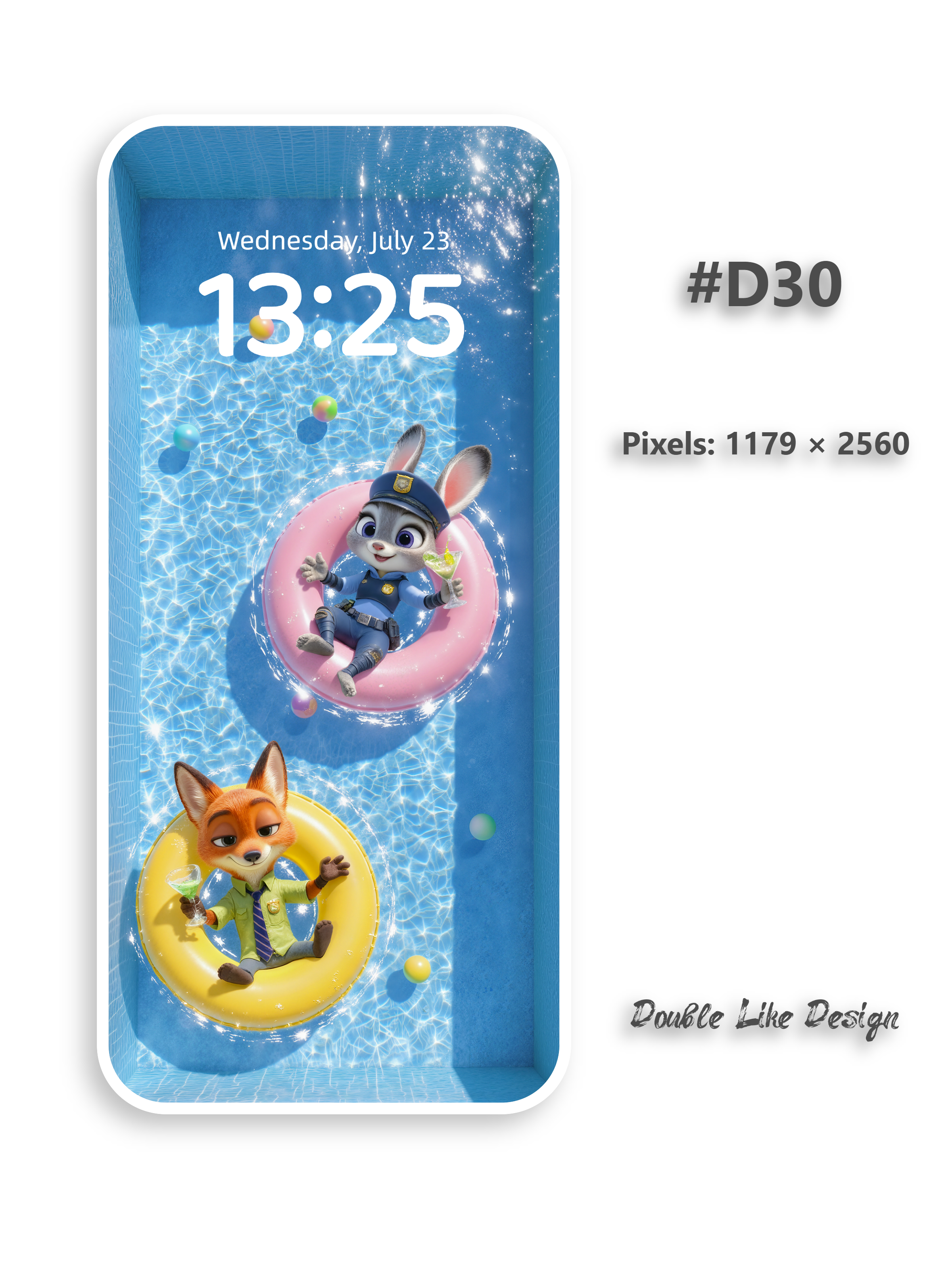 Relax on Swimming Pool [#D30]